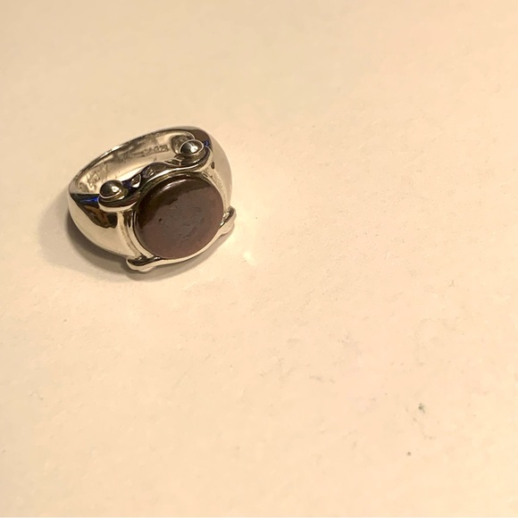 Tahitian Black Pearl Ring Set In Sterling Silver Stamped .925 Size 6 - Picture 4 of 12